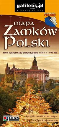 Mapa zamków Polski, 1:900 000
