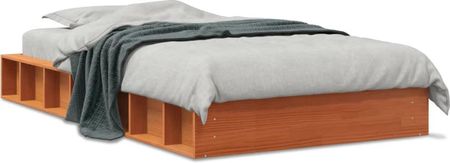 Vidaxl Rama łóżka, woskowy brąz, 75x190 cm, lite drewno sosnowe (844432)