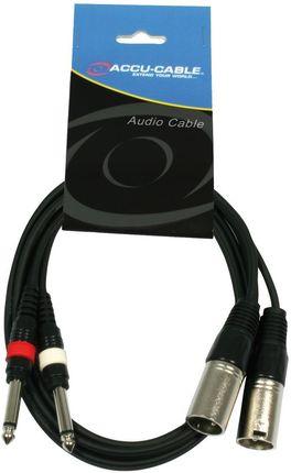 ADJ przewód 2x XLR M-2x jack mono 6,3 mm kabel sygnałowy adapter przejściówka