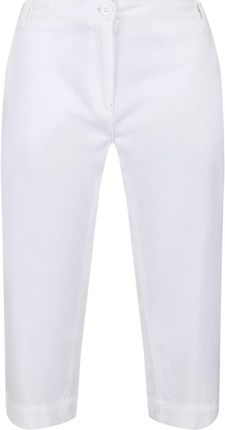 Damskie spodnie 3/4 Regatta Bayla Capri Wielkość: XS / Kolor: biały