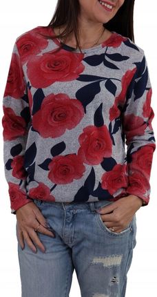 Lekki Sweterek Bluzka Duże Róże Różyczki KOLORY*4X