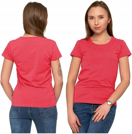 Koszulka Damska T-shirt Bawełniany Gładki Moraj M