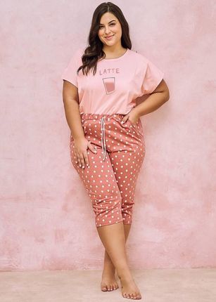 Piżama damska Taro Frankie 3158 różowa duże rozmiary