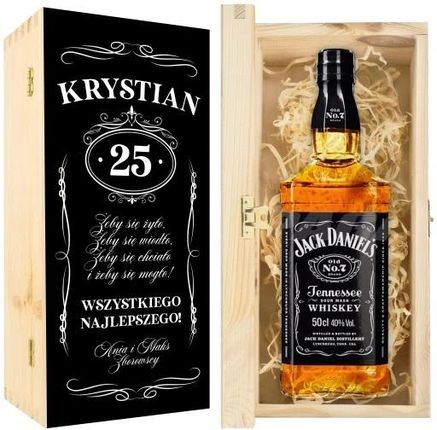 Gift4Ever Skrzynka Na Whisky Jack Daniels Prezent Urodziny Unikalny Wyjątkowy