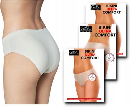 Figi Gatta Bikini Comfort bezszwowe XL beżowe 3PAK