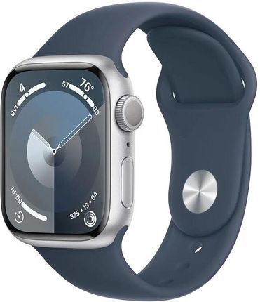 Apple Watch Series 9 GPS Koperta 41mm Z Aluminium W Kolorze Srebrnym Z Opaską Sportową W Kolorze Sztormowego Błękitu (MR903QRA)