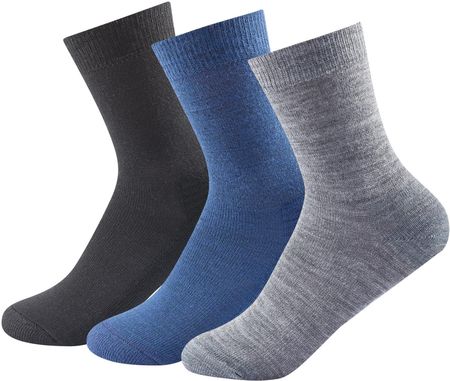 Skarpety damskie Devold Daily Medium Kid Sock 3PK Rozmiar skarpet: 25-27 / Kolor: niebieski