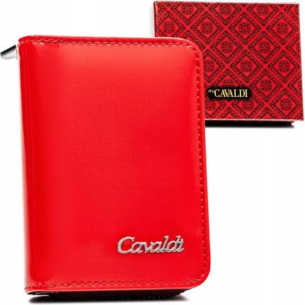 Cavaldi portfel damski portmonetka na zatrzask mały portfelik stylowy Rfid