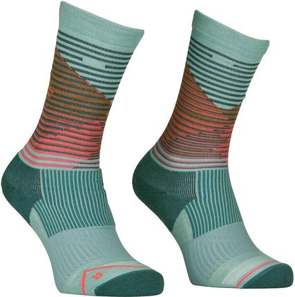 Damskie skarpety Ortovox All Mountain Mid Socks W Rozmiar skarpet: 42-44 / Kolor: niebieski/zielony