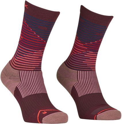 Damskie skarpety Ortovox All Mountain Mid Socks W Rozmiar skarpet: 42-44 / Kolor: różowy/bordowy