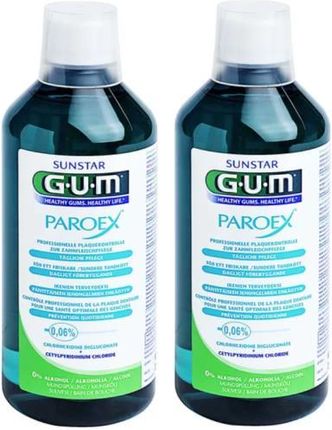 Gum Płyn Do Płukania Jamy Ustnej Paroex 0.06% Z Chlorheksydyną 2 szt.