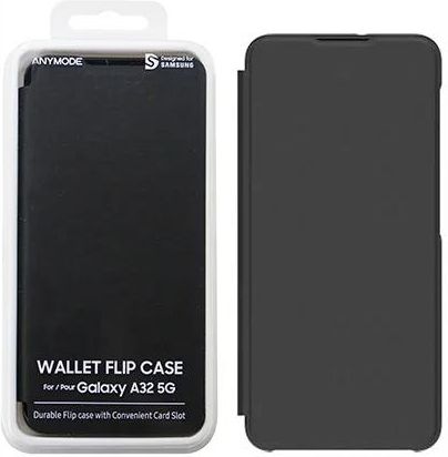 Samsung Oryginalne Etui Galaxy A32 5G Wallet Flip Case Pokrowiec Czarne
