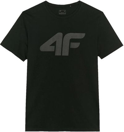 T-shirt męski 4F Koszulka regular z nadrukiem czarny