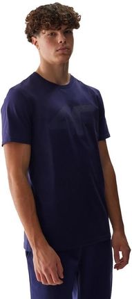 T-shirt męski 4F Koszulka regular z nadrukiem granatowy - zdjęcie 2