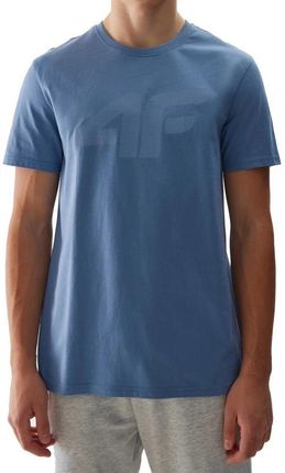 T-shirt męski 4F Koszulka regular z nadrukiem niebieski-denim