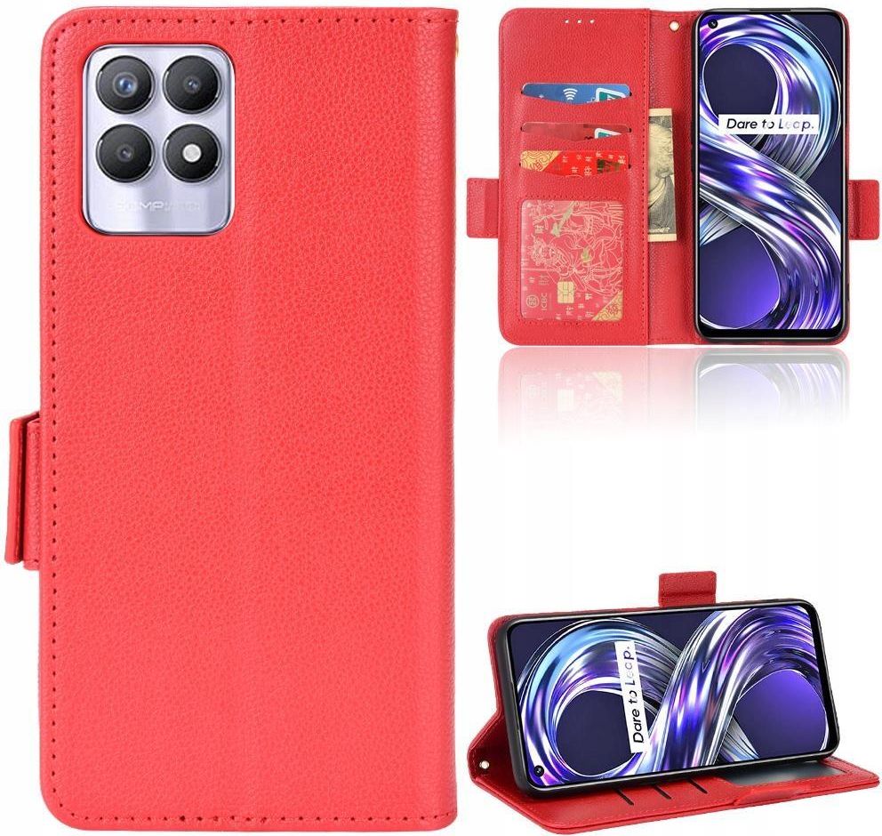 BoxTii Cover per Oppo Realme 8i, Custodia in PU Pelle Portafoglio per Realme 8i, Magnetica Cover a Libro con Slot per Schede, Nero