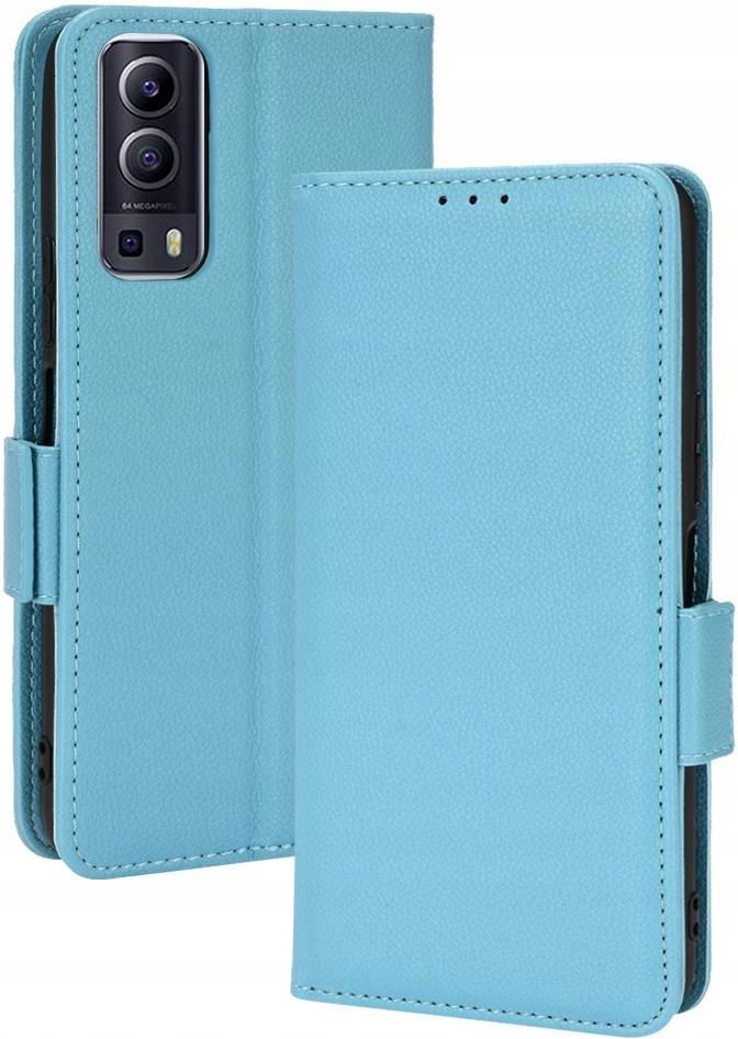 Coque Longstong En Cuir Pour Vivo Y52 5G / Y72 5G – Série Metal – Bleu Saphir – Protection Chocs