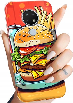 Hello Case Etui Do Nokia 6.2 7.2 Hamburger Burgery Fast-Food Jedzenie Obudowa