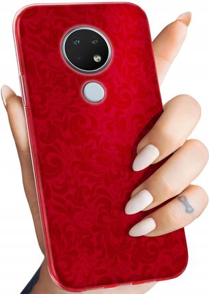 Hello Case Etui Do Nokia 6.2 7.2 Czerwone Serca Róże Obudowa Pokrowiec Case