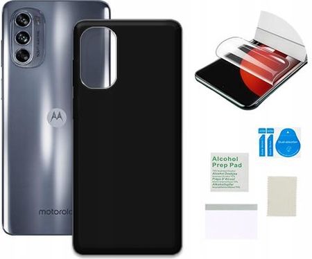 Martech Etui Matowe Do Motorola Moto G62 5G Czarny Case Obudowa Folia Ochronna