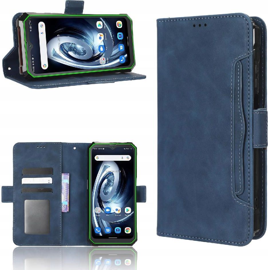 RonRon Cover Libro Portafoglio Per Blackview BV7100 - Custodia Antiurto In Pelle Con Slot Carte E Chiusura Magnetica - Blu