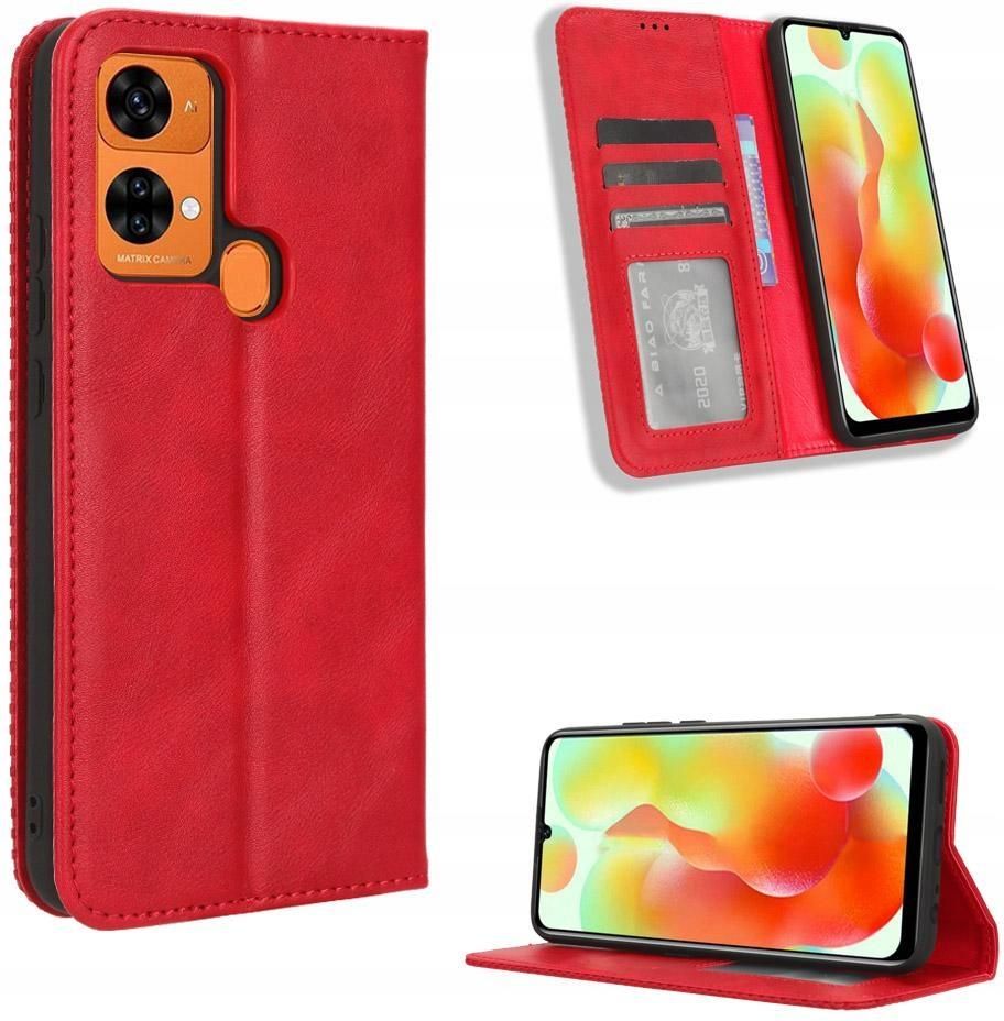 WBWONE Leather Folio Cover per Oukitel C33, Goffratura a Farfalla