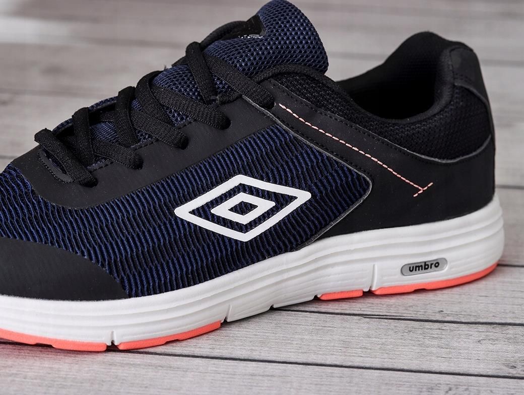 3 x Umbro Yukon Womens Running Shoes Black / Navy / Coral