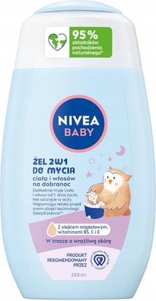 Nivea Baby 2W1 Żel Do Mycia Kąpieli I Szampon Włosów Dla Dzieci 200Ml