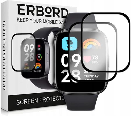 Erbord 2X Szkło Hybrydowe Do Xiaomi Redmi Watch 3 Active Zestaw Instalacyjny