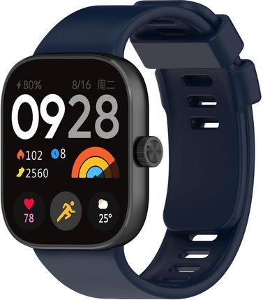 Bizon Pasek Strap Watch Silicone Do Xiaomi Redmi 4 / Band 8 Pro, Granatowy