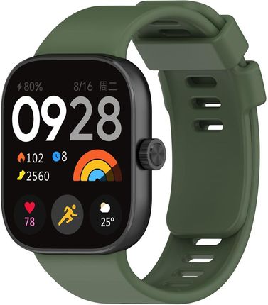 Bizon Pasek Strap Watch Silicone Do Xiaomi Redmi 4 / Band 8 Pro, Ciemnozielony
