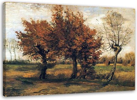Feeby Obraz Na Płótnie Pejzaż Jesienny Z Czterema Drzewami V. Van Gogh Reprodukcja 60X40