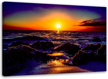 Feeby Obraz Na Płótnie Zachód Słońca Nad Morzem Pejzaż 90X60