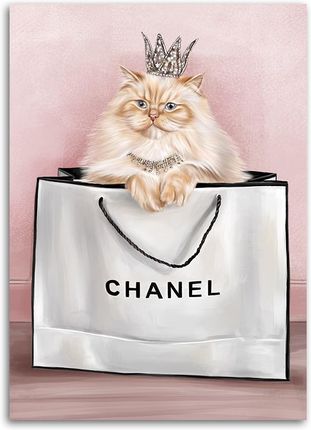 Feeby Obraz Na Płótnie Kot W Torbie Chanel 40X60