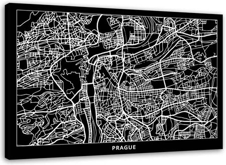 Feeby Obraz Na Płótnie Praga Plan Miasta 100X70