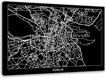 Feeby Obraz Na Płótnie Dublin Plan Miasta 100X70