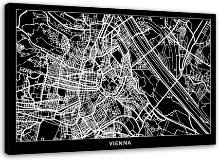 Feeby Obraz Na Płótnie Wiedeń Plan Miasta 100X70