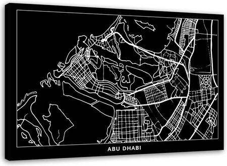 Feeby Obraz Na Płótnie Abu Dhabi Plan Miasta 90X60