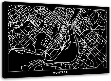 Feeby Obraz Na Płótnie Montreal Plan Miasta 90X60