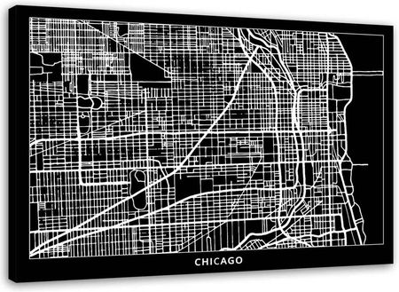 Feeby Obraz Na Płótnie Chicago Plan Miasta 60X40