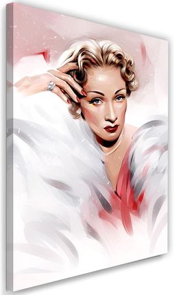 Feeby Obraz Na Płótnie Marlene Dietrich W Białym Futrze Dmitry Belov 70X100