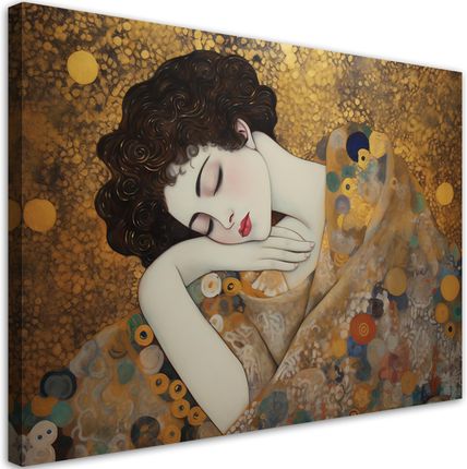Obraz Na Płótnie Kobieca Twarz G. Klimt 120X80