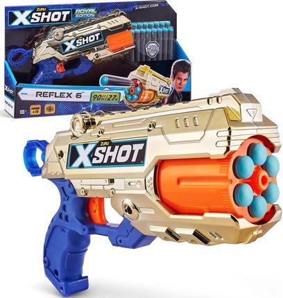 Zuru Wyrzutnia X-Shot Reflex 6 Pistolet Złoty - 16 Strzałek 36475