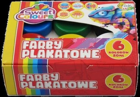 Sweet Colours Farby Plakatowe 6 Kolorów 20Ml