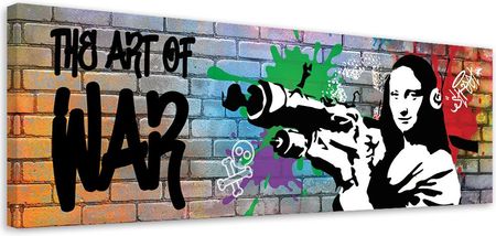 Obraz Na Płótnie Banksy Mona Lisa I Bazooka 120X40
