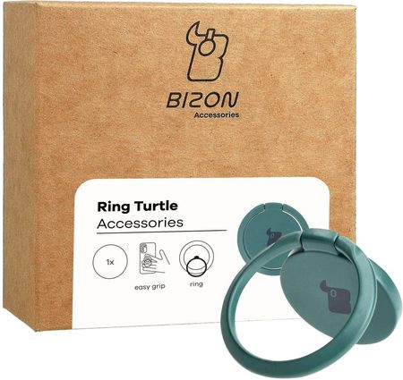 Bizon Uchwyt Na Palec Accessories Ring Turtle Uniwersalny Ciemnozielony