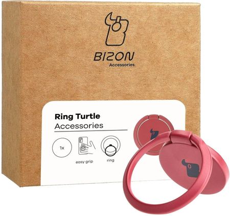 Bizon Uchwyt Na Palec Accessories Ring Turtle Uniwersalny Różowe