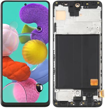 Tradebit Wyświetlacz Lcd + Ekran Dotykowy Samsung Galaxy A51 Sm A515 Incell Ramka Czarna