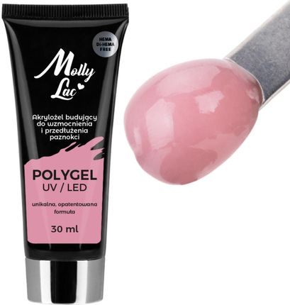 Molly Lac Polygel Akrylożel Mollylac Żel Budujący Do Przedłużania French Pink 30Ml