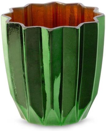 Świecznik Dekoracyjny Szklany Negro 12X12X12 Zielony
